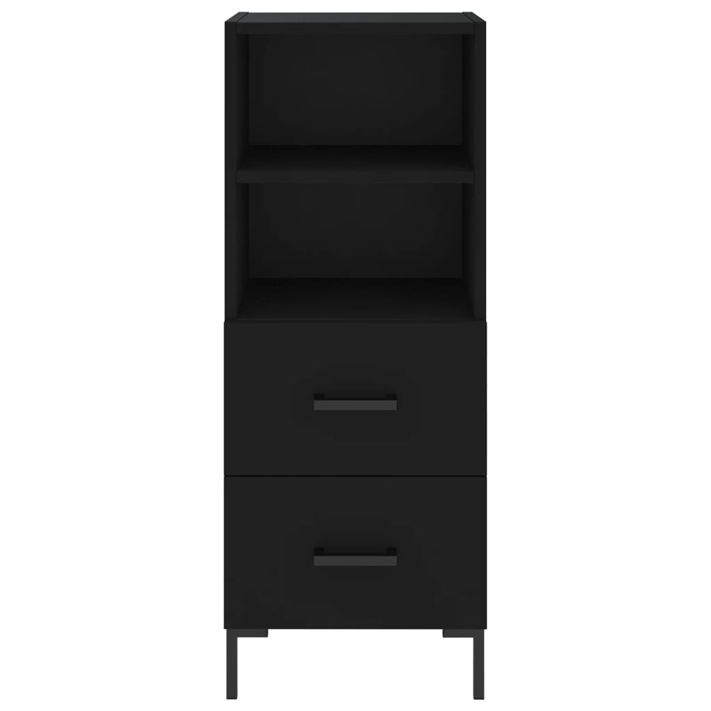 vidaXL Highboard Black 34.5x34x180 cm Engineered Wood