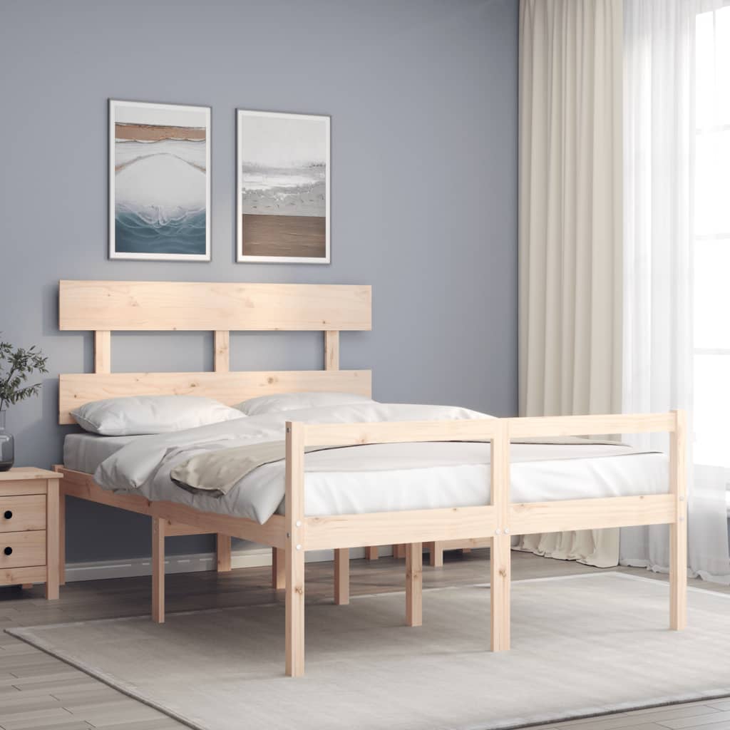 vidaXL Senior Bed without Mattress Small Double Solid Wood