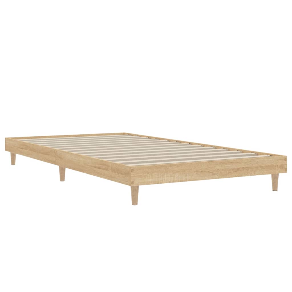 vidaXL Bed Frame without Mattress Sonoma Oak 90x200 cm Engineered Wood