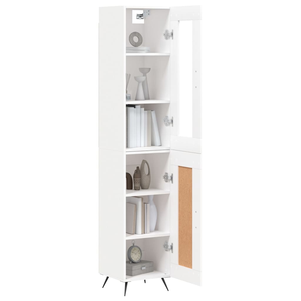 vidaXL Highboard White 34.5x34x180 cm Engineered Wood