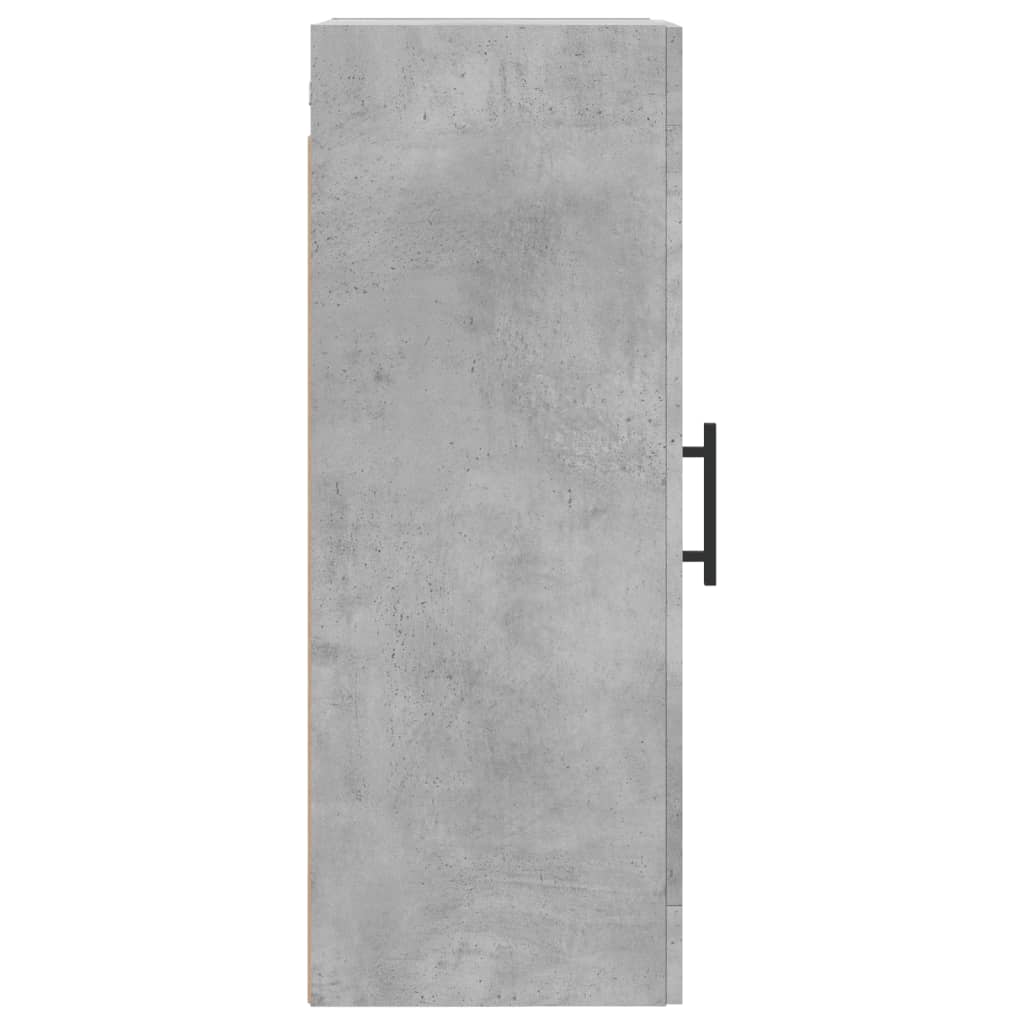 vidaXL Wall Mounted Cabinet Concrete Grey 34.5x34x90 cm Engineered Wood