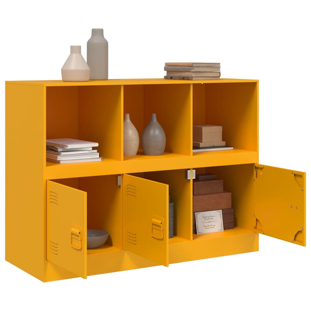 vidaXL Sideboard Mustard Yellow 99x39x73 cm Steel