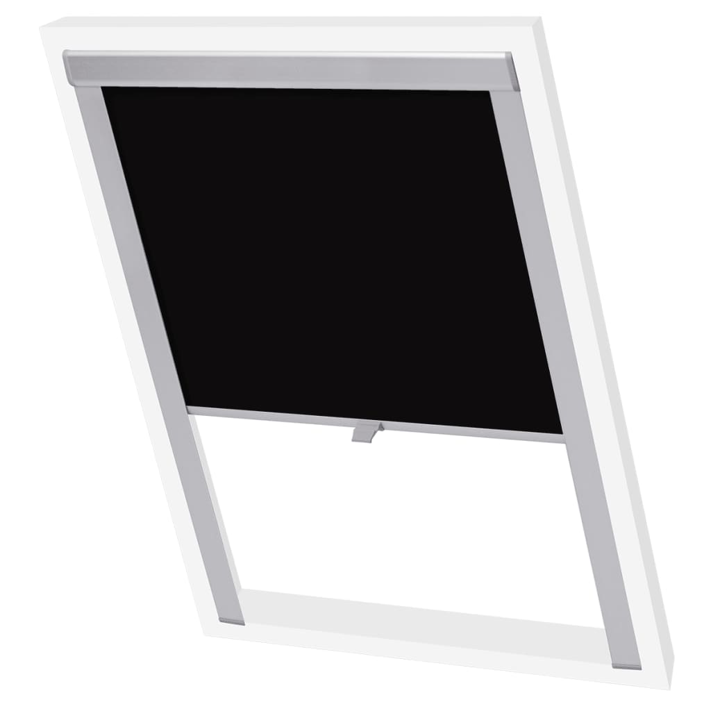 vidaXL Blackout Roller Blind Black PK08