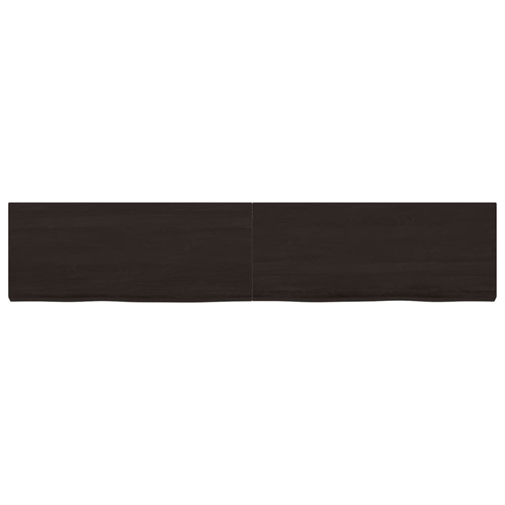 vidaXL Bathroom Countertop Dark Brown 200x40x(2-6) cm Treated Solid Wood