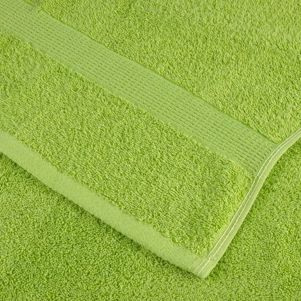 vidaXL Premium Soap Towels SOLUND 2 pcs Apple Green 30x30 cm 600 gsm