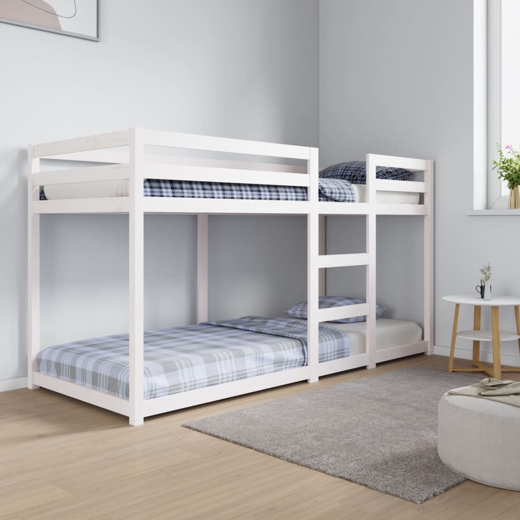 vidaXL Bunk Bed without Mattress White 80x200 cm Solid Wood Pine