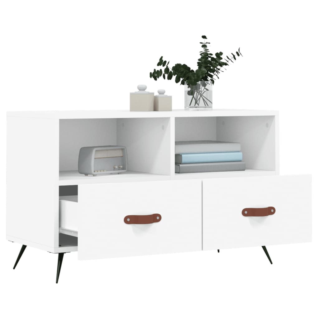 vidaXL TV Cabinet White 80x36x50 cm Engineered Wood