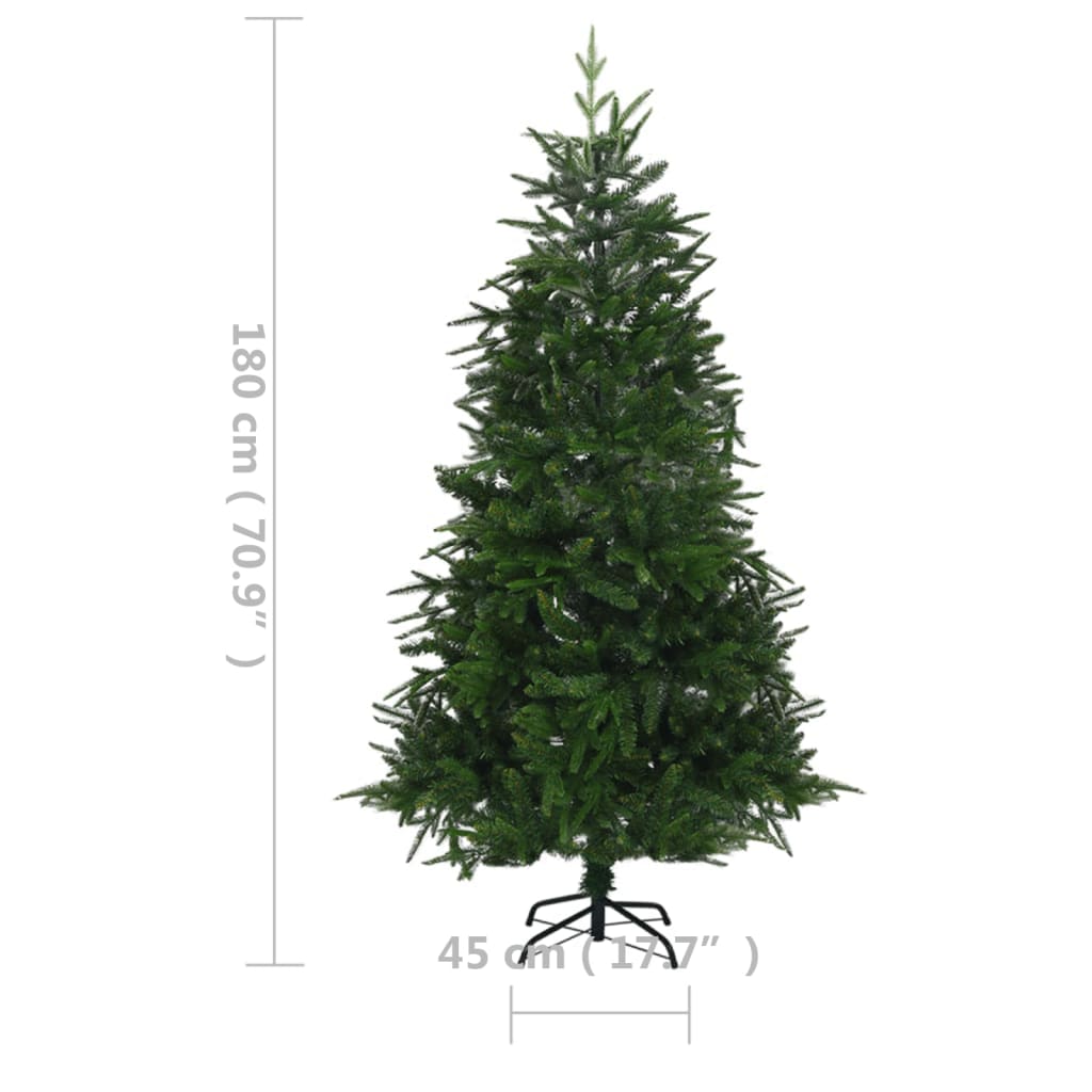 vidaXL Artificial Pre-lit Christmas Tree Green 180 cm PVC&PE