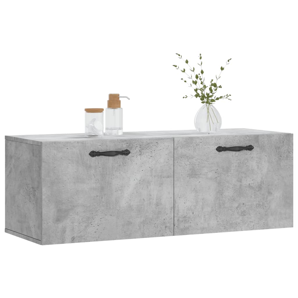 vidaXL Wall Cabinet Concrete Grey 100x36.5x35 cm Engineered Wood