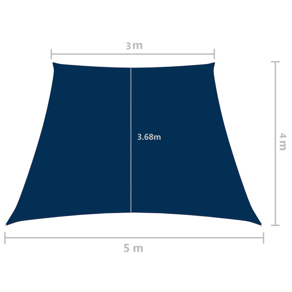 vidaXL Sunshade Sail Oxford Fabric Trapezium 3/5x4 m Blue