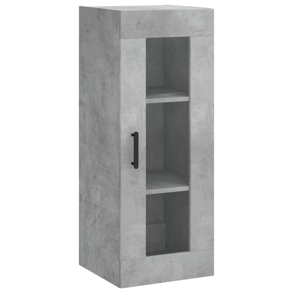 vidaXL Wall Mounted Cabinet Concrete Grey 34.5x34x90 cm