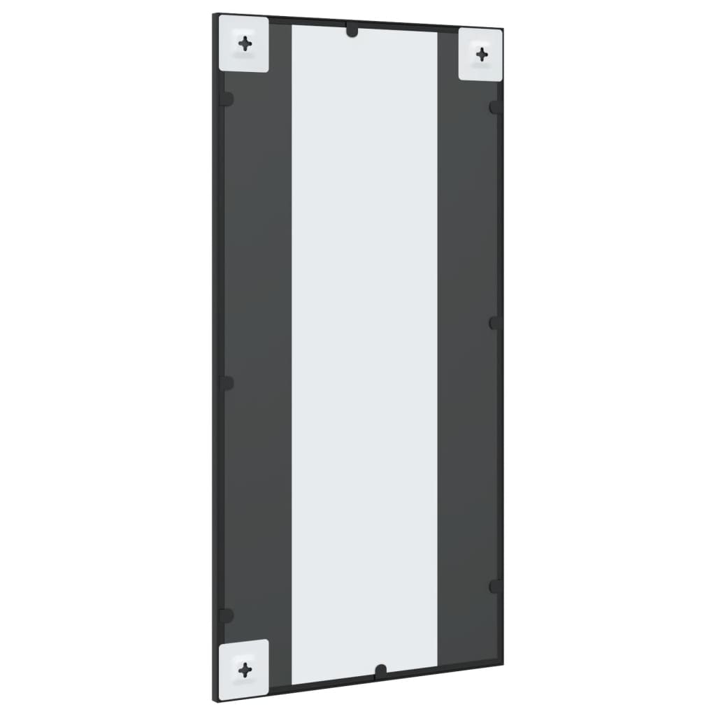 vidaXL Wall Mirror Black 40x80 cm Rectangle Iron