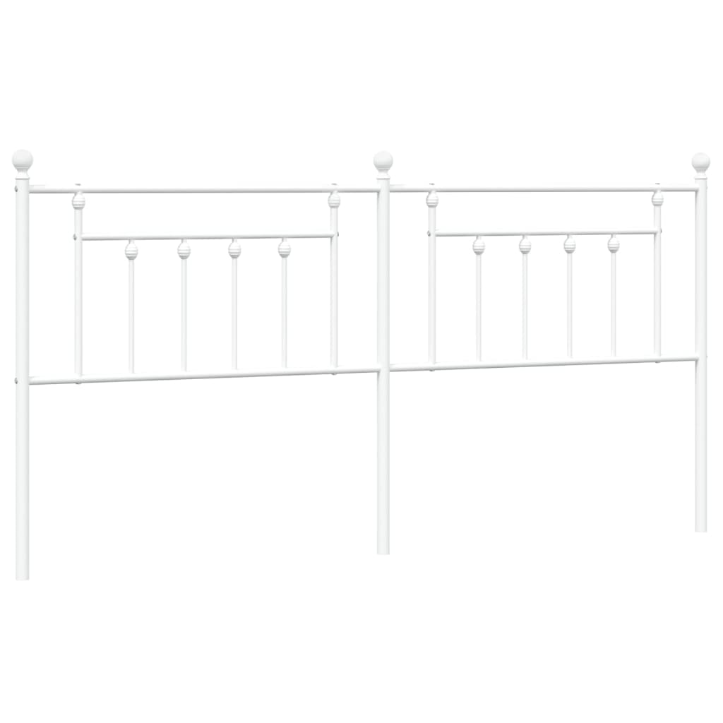 vidaXL Metal Headboard White 193 cm