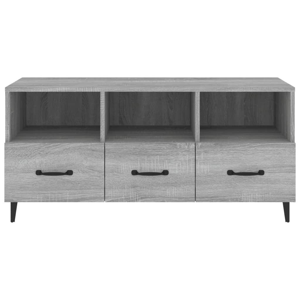 vidaXL TV Cabinet Grey Sonoma 102x35x50 cm Engineered Wood