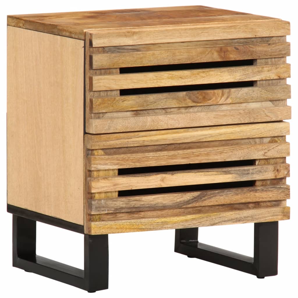 vidaXL Bedside Cabinets 2 pcs 40x34x46 cm Solid Wood Rough Mango