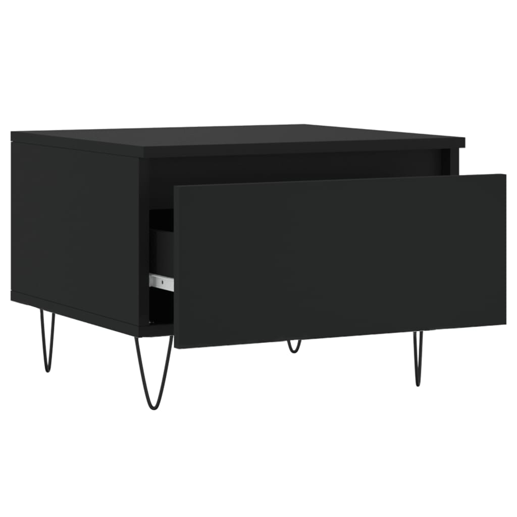 vidaXL Coffee Table Black 50x46x35 cm Engineered Wood