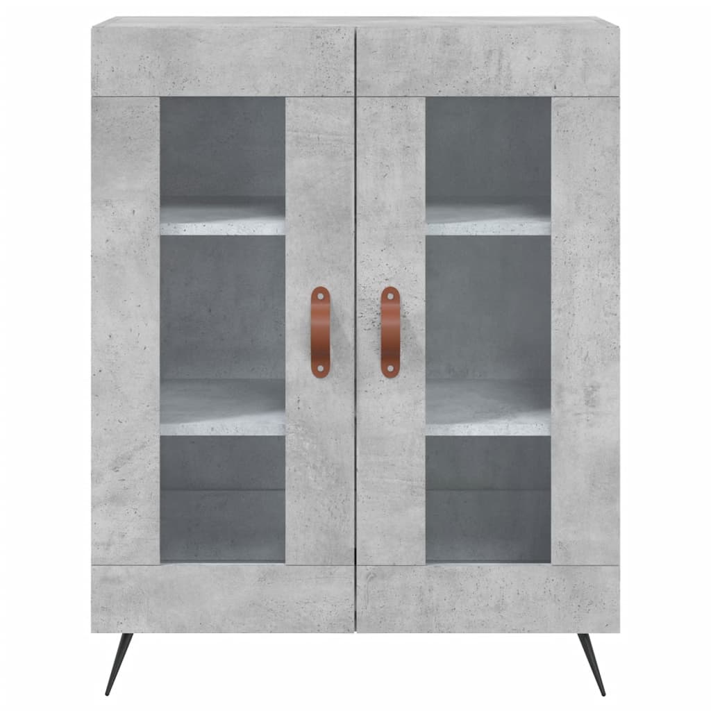 vidaXL Highboard Concrete Grey 69.5x34x180 cm Engineered Wood