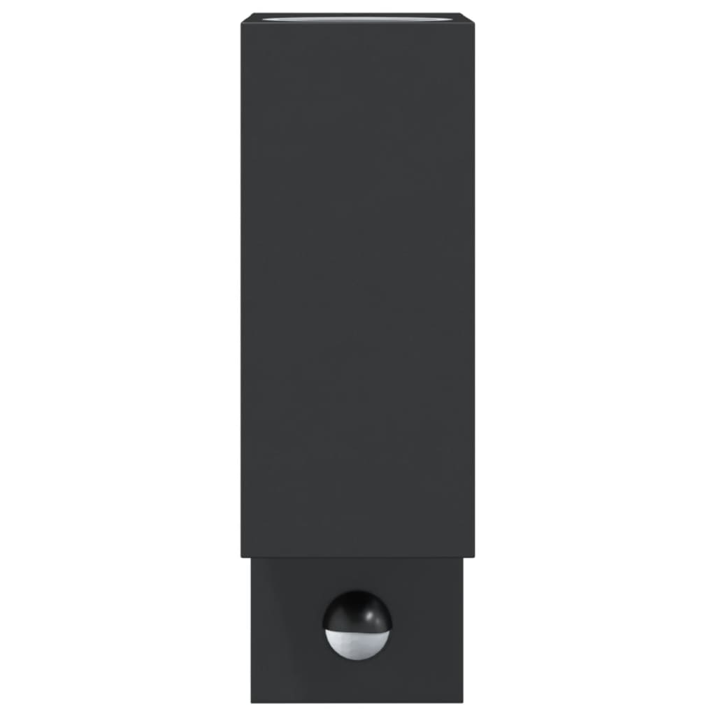 vidaXL Outdoor Wall Light with Sensor Black Die-cast Aluminium