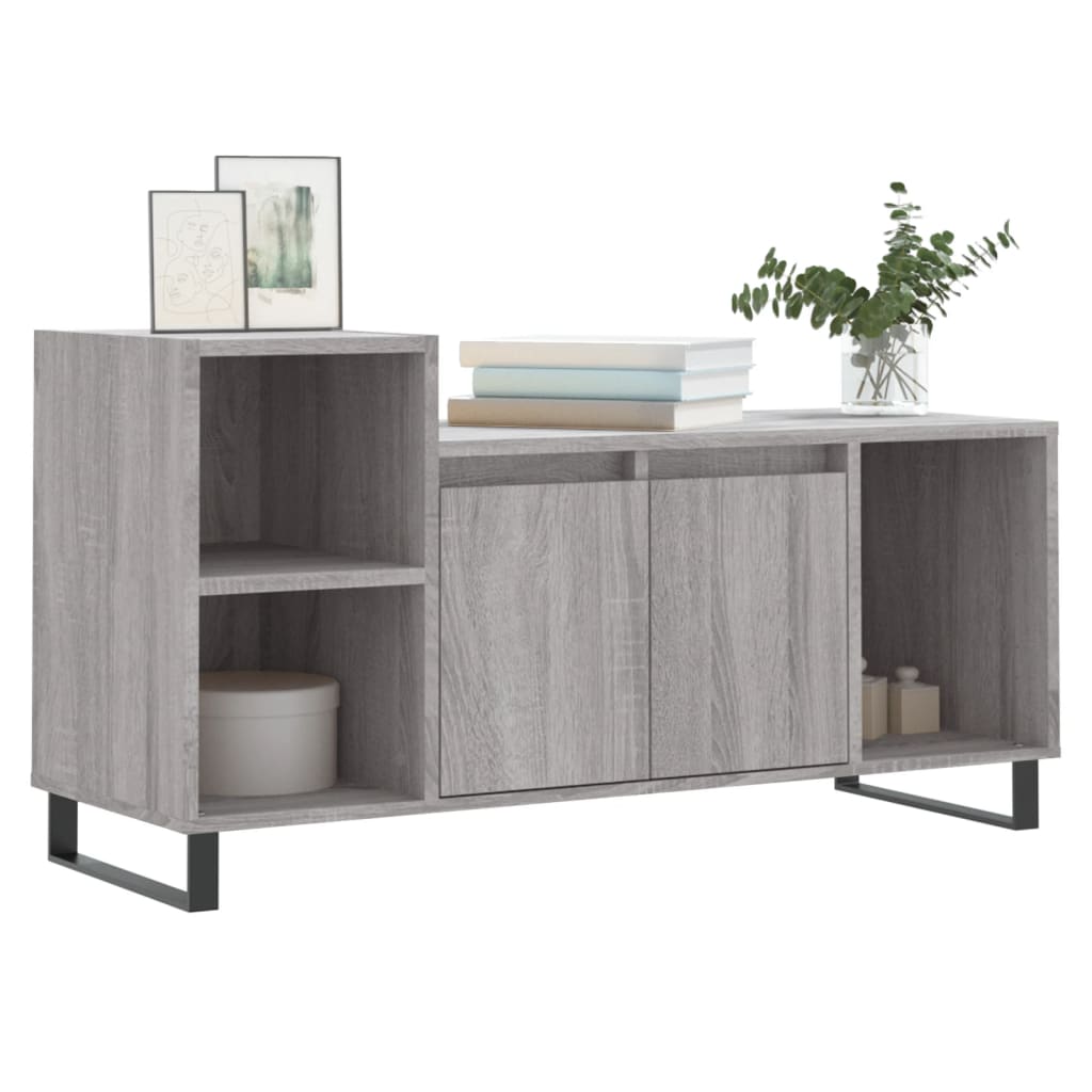 vidaXL TV Cabinet Grey Sonoma 100x35x55 cm Engineered Wood