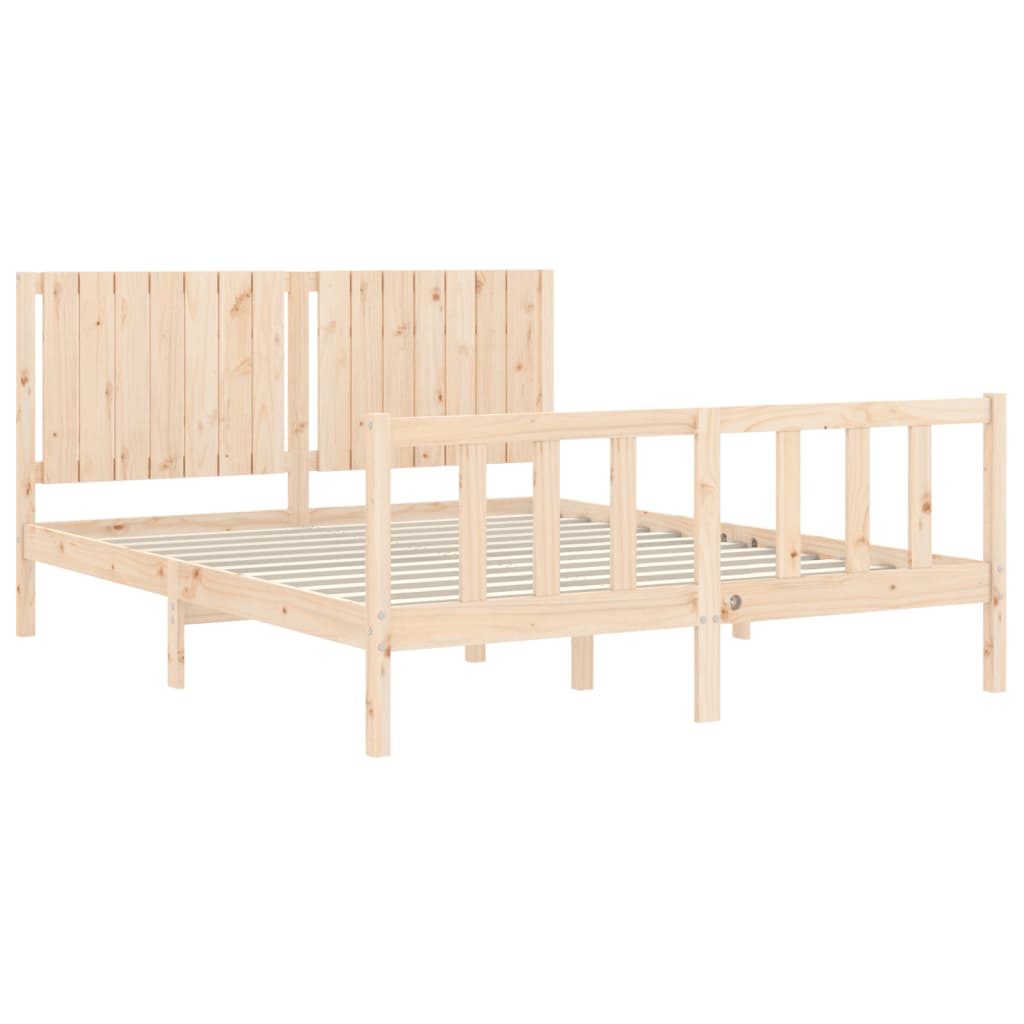 vidaXL Bed Frame without Mattress 160x200 cm Solid Wood Pine