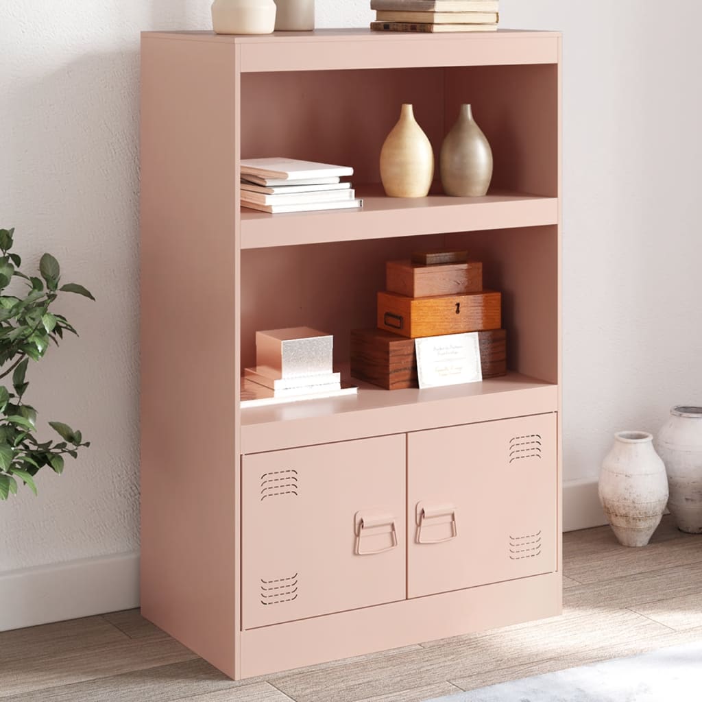 vidaXL Sideboard Pink 67x39x107 cm Steel