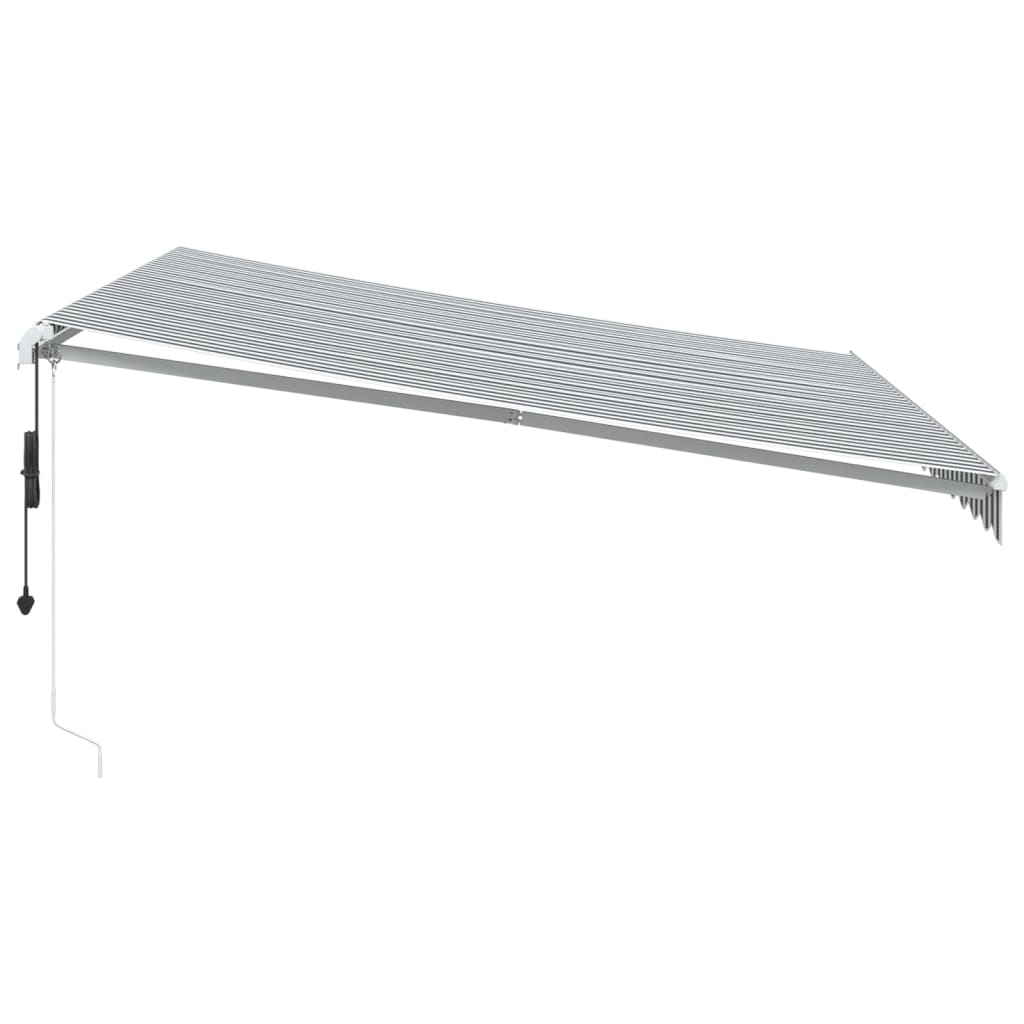 vidaXL Automatic Retractable Awning Anthracite&White 400x350 cm