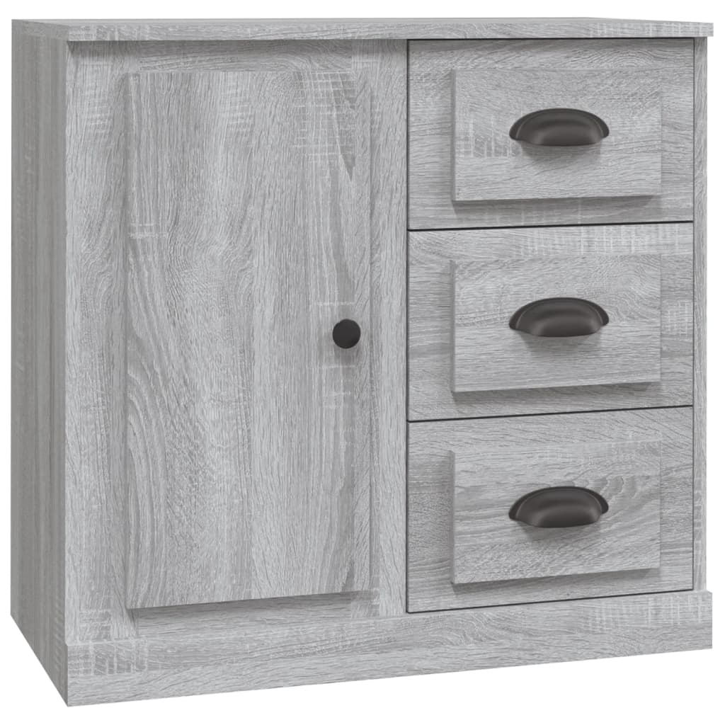 vidaXL Sideboards 2 pcs Grey Sonoma Engineered Wood