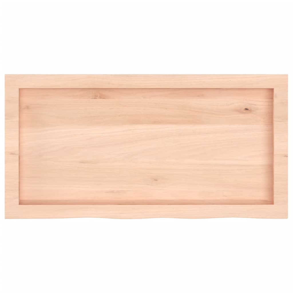 vidaXL Table Top 80x40x(2-6) cm Untreated Solid Wood Oak