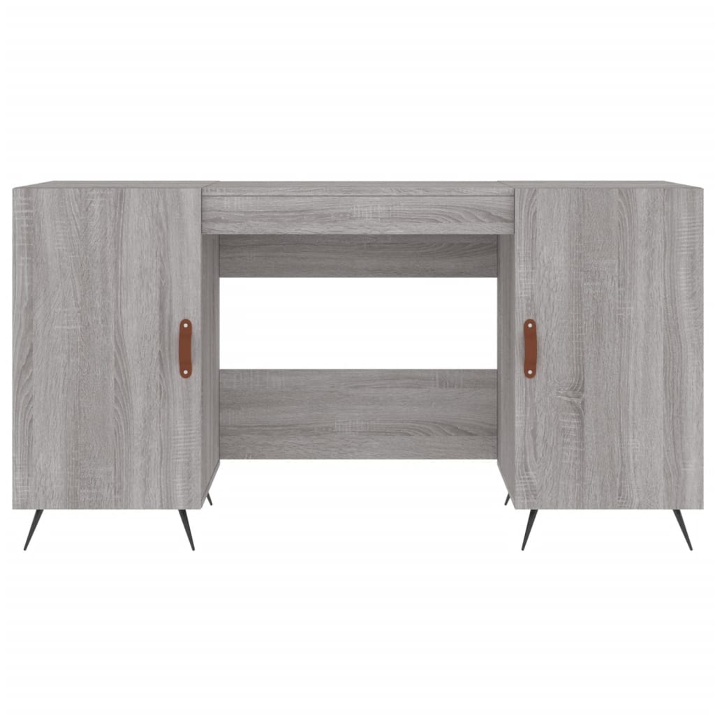 vidaXL Desk Grey Sonoma 140x50x75 cm Engineered Wood