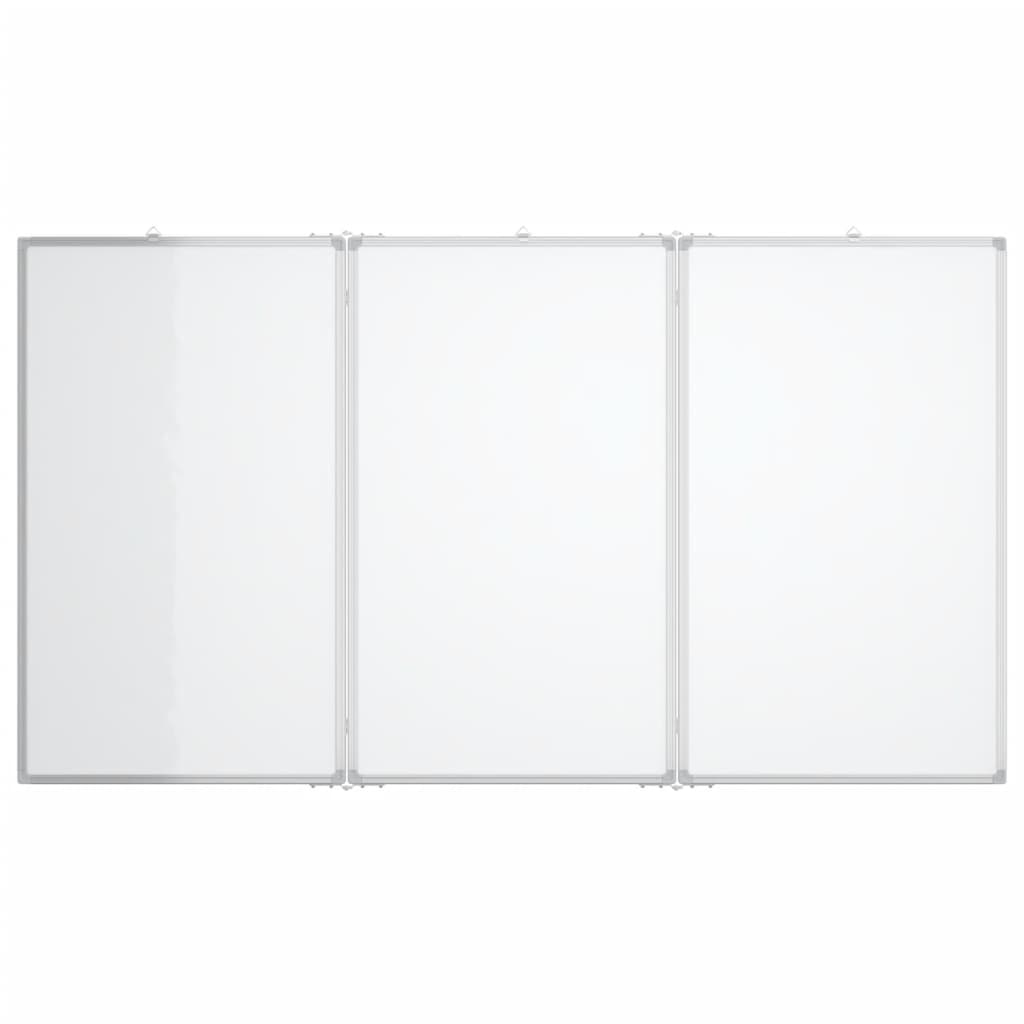 vidaXL Magnetic Whiteboard Foldable 120x100x1.7 cm Aluminium