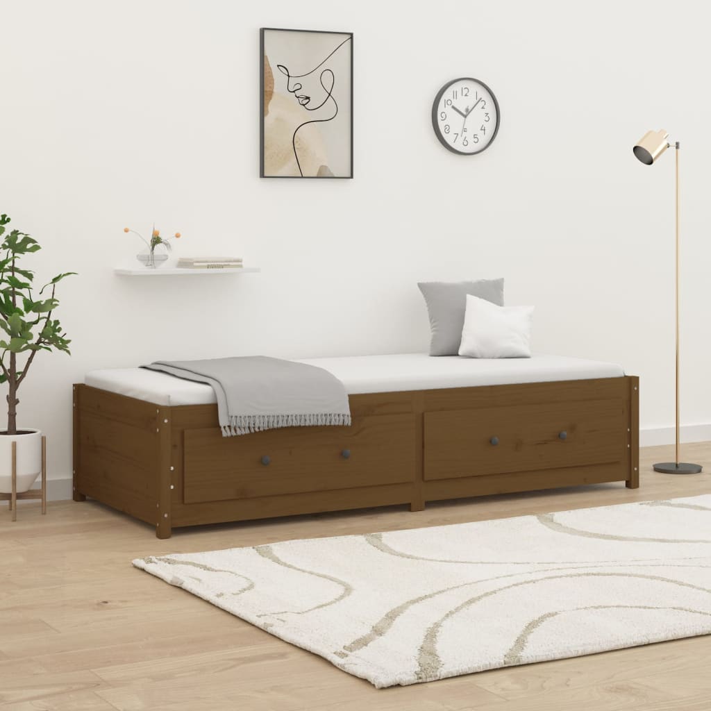 vidaXL Day Bed without Mattress Honey Brown 90x200 cm Solid Wood Pine