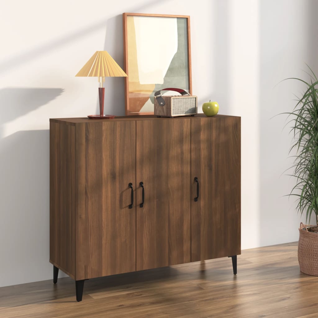 vidaXL Sideboard Brown Oak 90x34x80 cm Engineered Wood