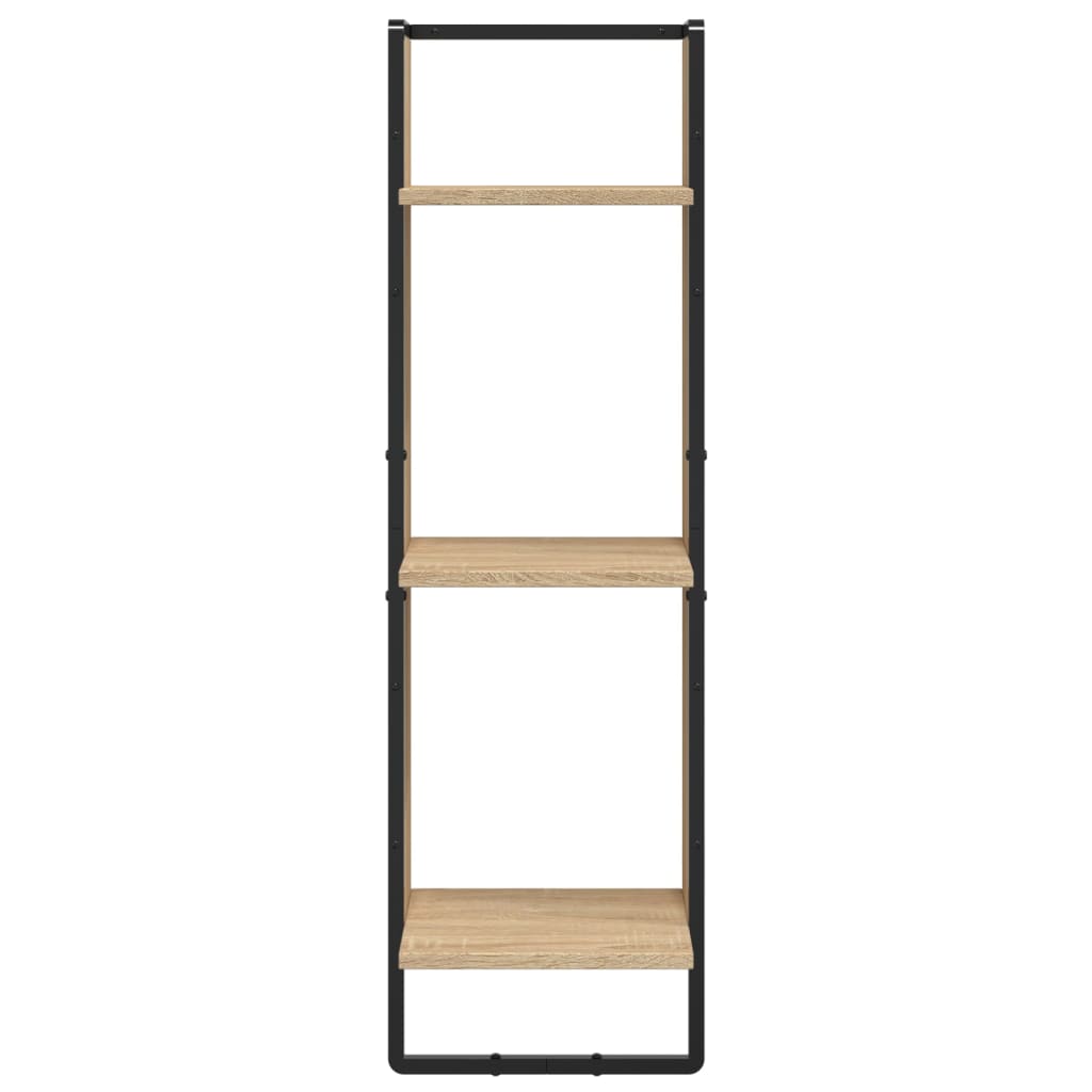 vidaXL 3-Tier Wall Shelf Sonoma Oak 30x25x100 cm Engineered Wood