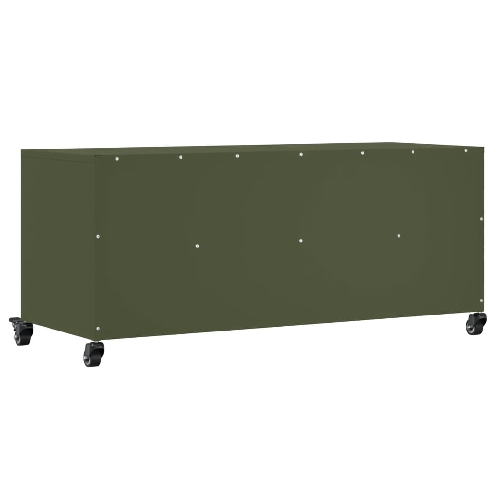 vidaXL TV Cabinet Olive Green 100.5x39x43.5 cm Steel