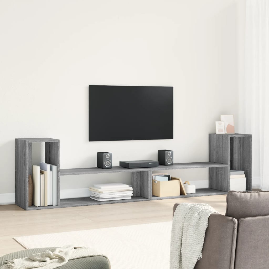 vidaXL TV Cabinets 2 pcs Grey Sonoma 100x30x50 cm Engineered Wood