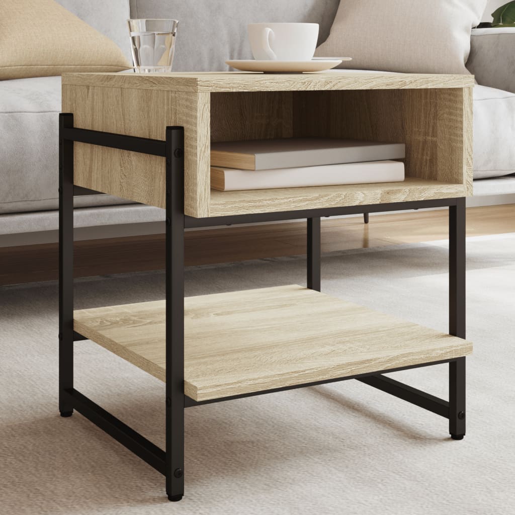 vidaXL Coffee Table Sonoma Oak 40x40x45 cm Engineered Wood