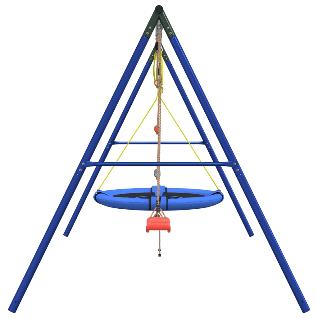 vidaXL Outdoor Swing Set with Swing, Ladder, Saucer Swing