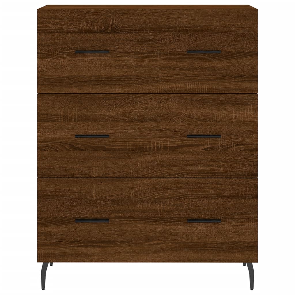 vidaXL Highboard Brown Oak 69.5x34x180 cm Engineered Wood