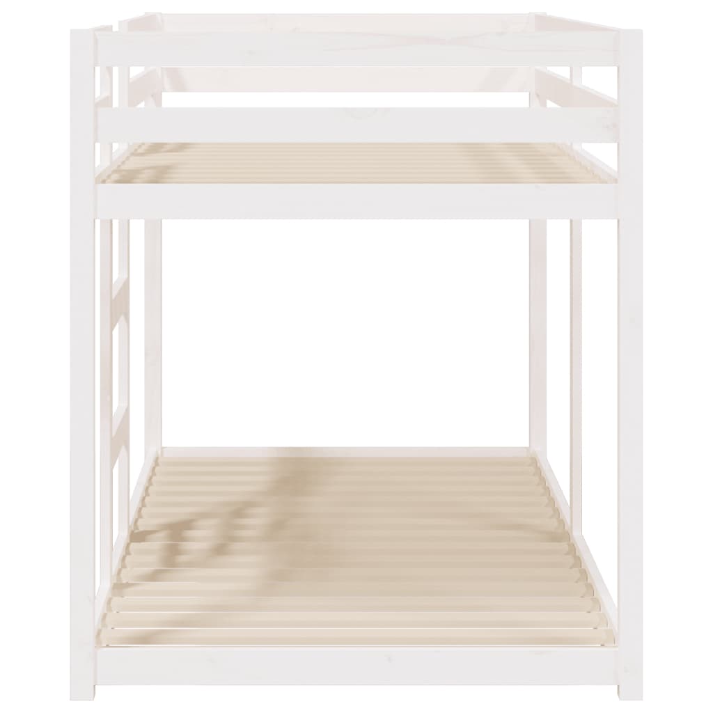 vidaXL Bunk Bed without Mattress White 90x190 cm Single Solid Wood Pine