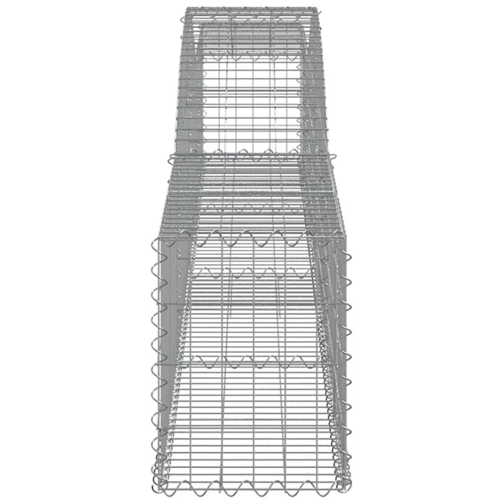 vidaXL Arched Gabion Baskets 2 pcs 400x30x40/60 cm Galvanised Iron