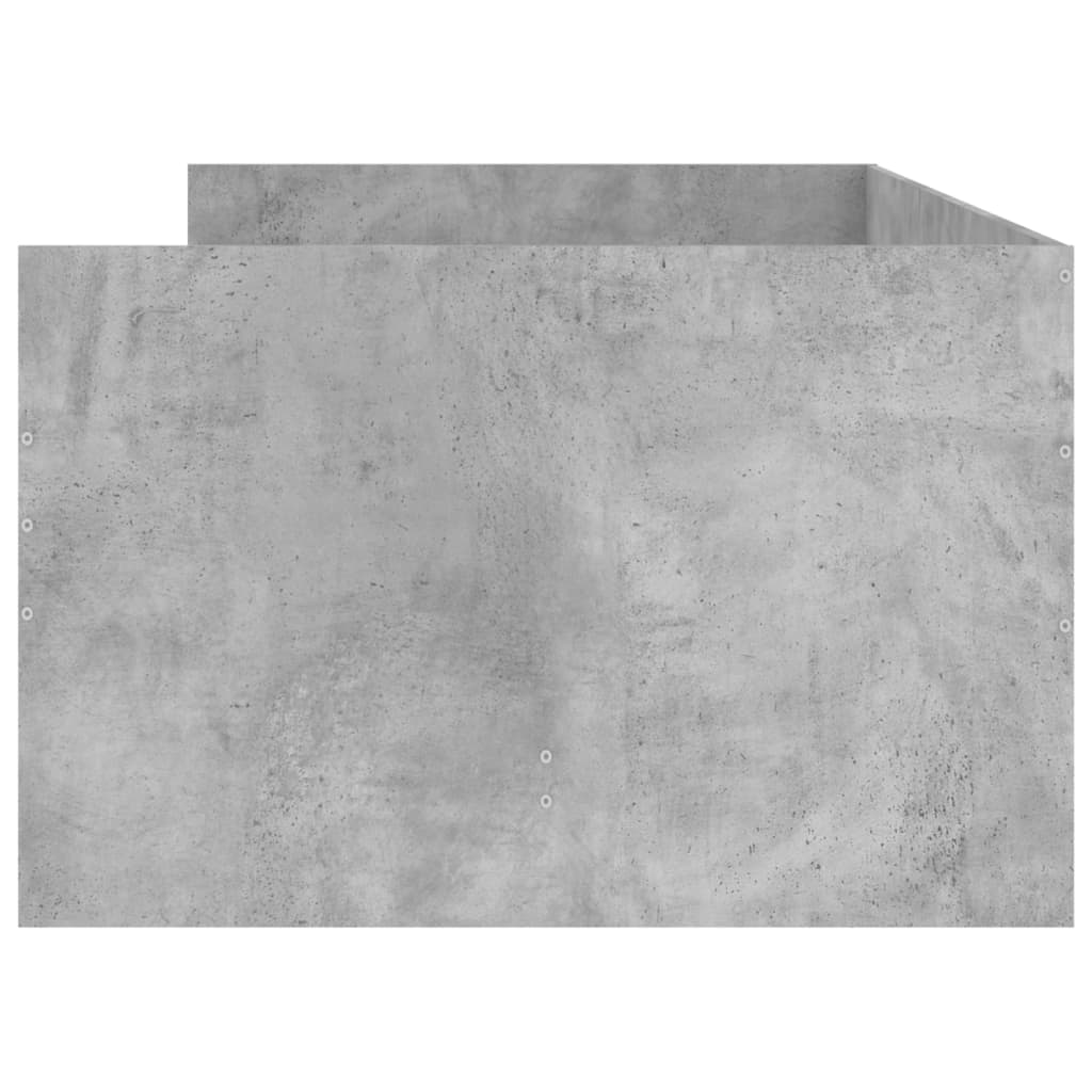 vidaXL Bed Frame without Mattress Concrete Grey 75x190 cm Small Single