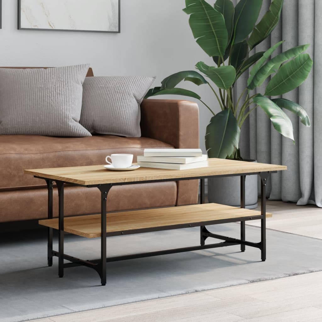 vidaXL Coffee Table Sonoma Oak 100x50x40 cm Engineered Wood