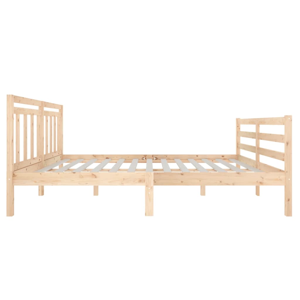 vidaXL Bed Frame without Mattress Solid Wood 140x190 cm (810410+814094)