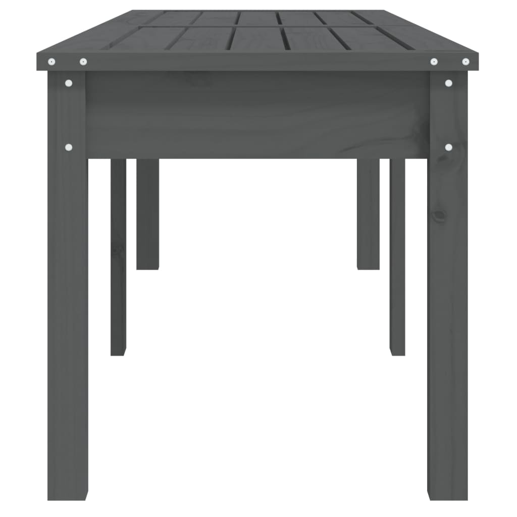 vidaXL 2-Seater Garden Bench Grey 159.5x44x45 cm Solid Wood Pine