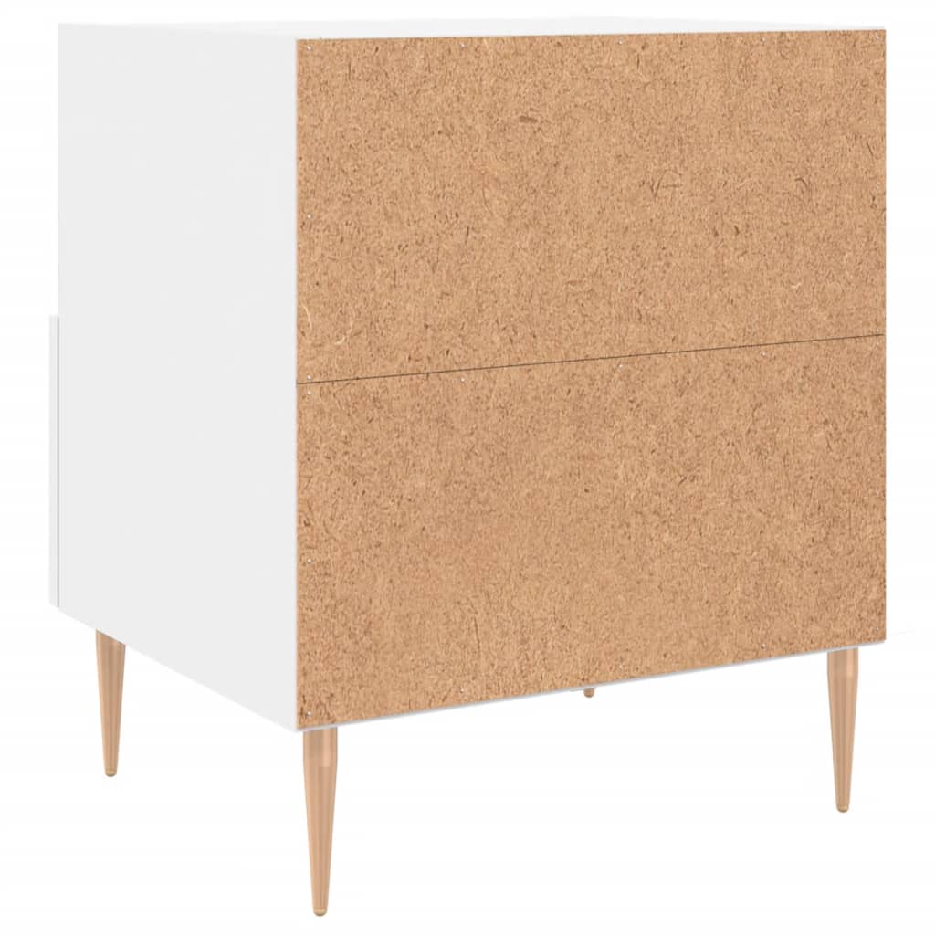 vidaXL Bedside Cabinet White 40x35x47.5 cm Engineered Wood