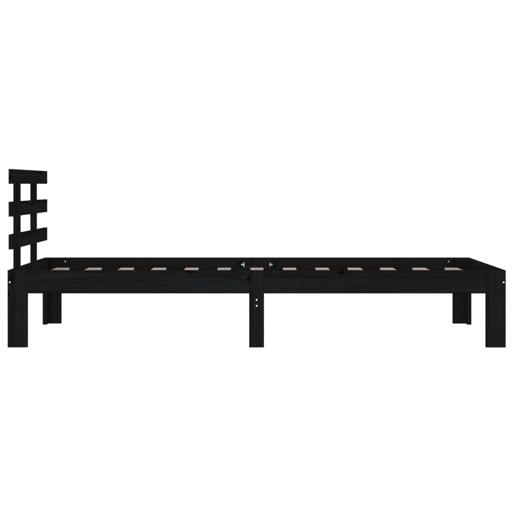 vidaXL Bed Frame without Mattress Black 90x190 cm Single