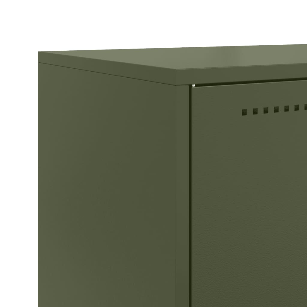 vidaXL TV Cabinet Olive Green 68x39x60.5 cm Steel