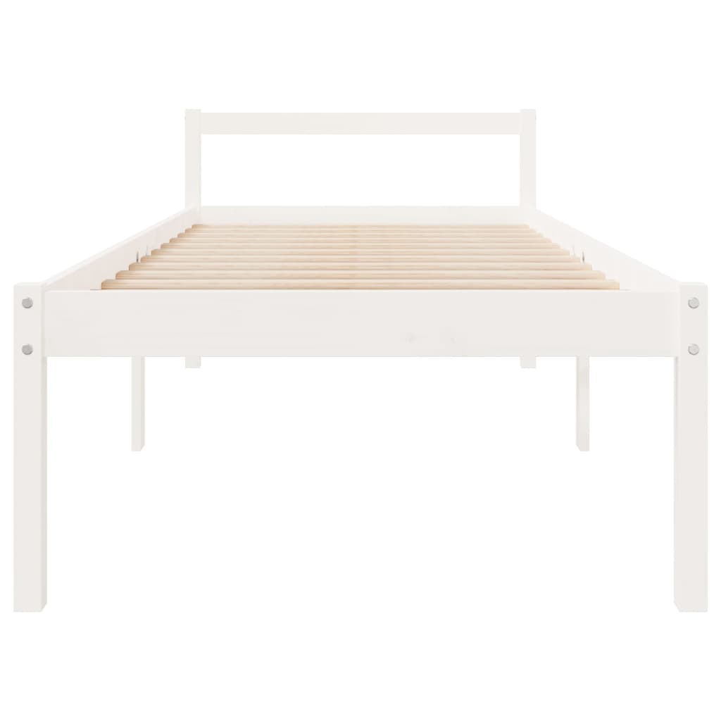 vidaXL Senior Bed without Mattress White 90x190 cm Single