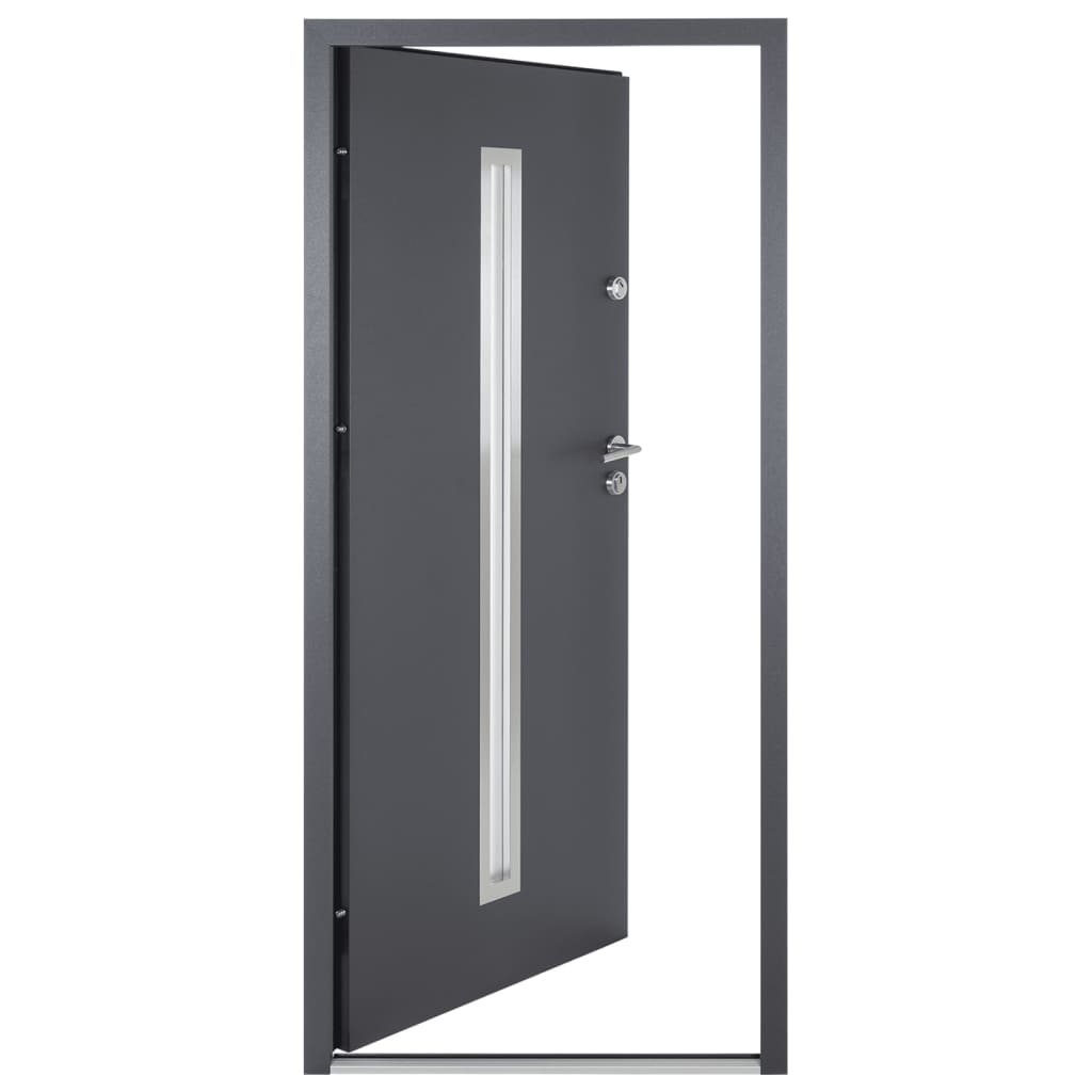 vidaXL Front Door Anthracite 110x207.5 cm Aluminium