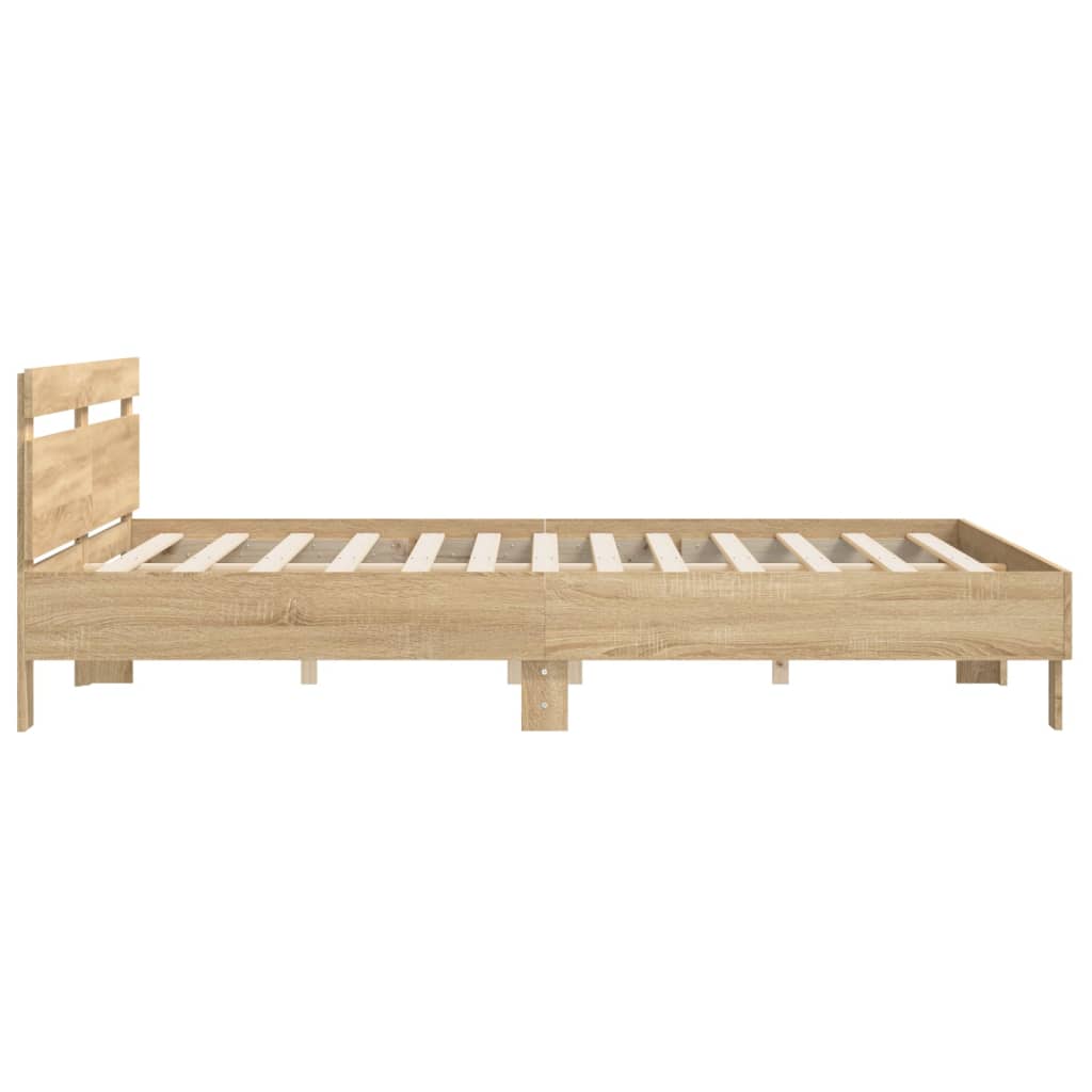 vidaXL Bed Frame without Mattress Sonoma Oak 200x200 cm